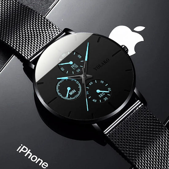 Ultra-Thin Mesh Belt Watch for Men&