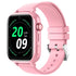 4G kids GPS smart watch in pink with digital display showing time and date